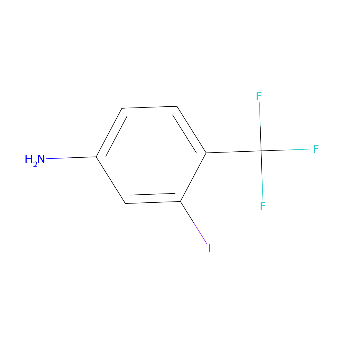 3-Iodo-4-(trifluoromethyl)aniline molecular structure, CAS 1261622-18-7