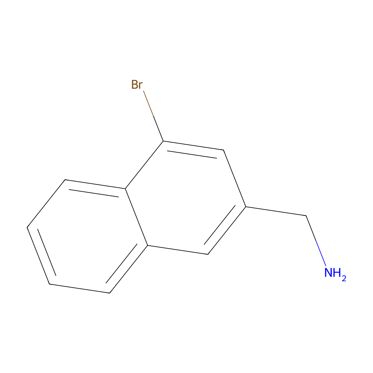 2-(Aminomethyl)-4-bromonaphthalene molecular structure, CAS 1261623-35-1