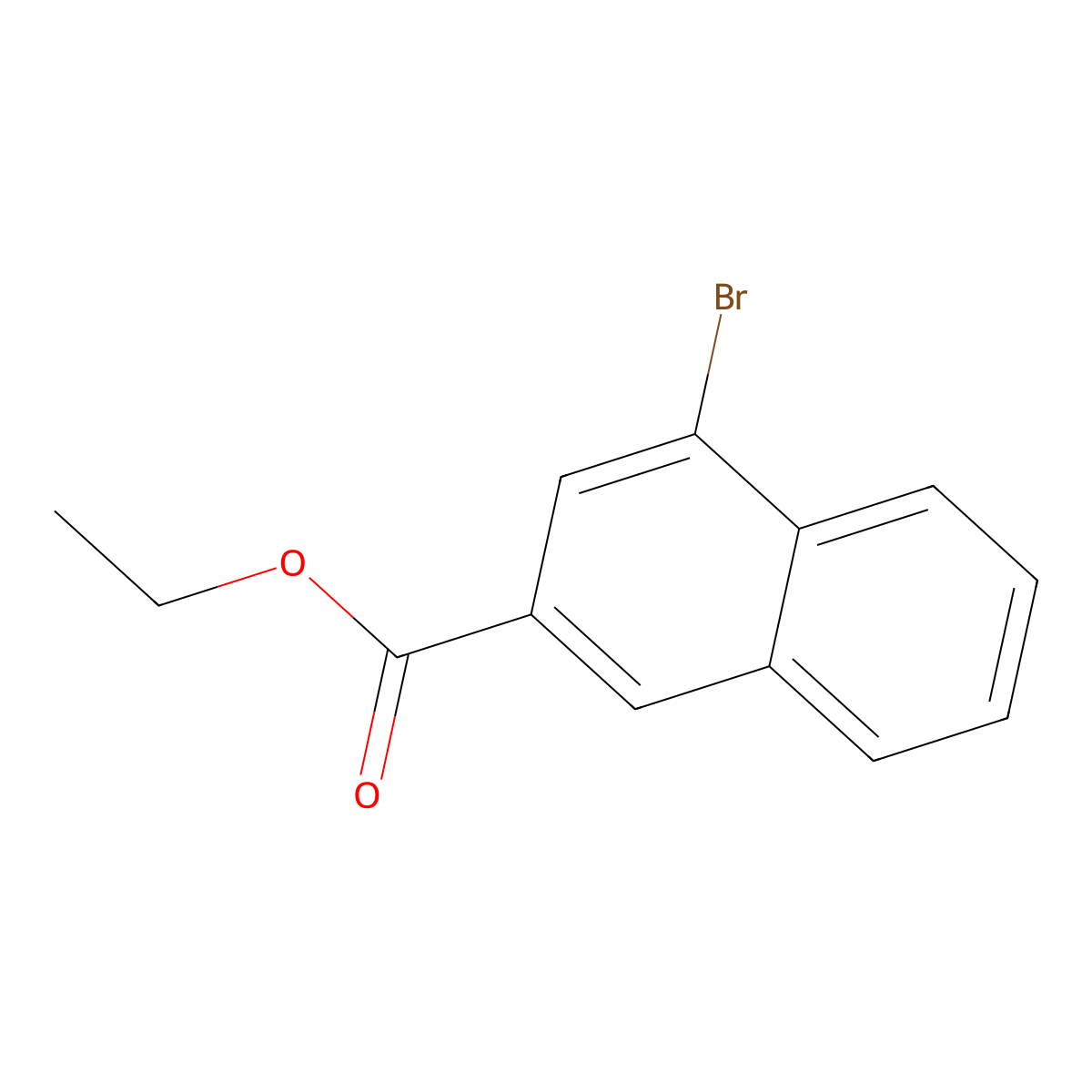 Ethyl 4-bromo-2-naphthoate molecular structure, CAS 1261624-11-6