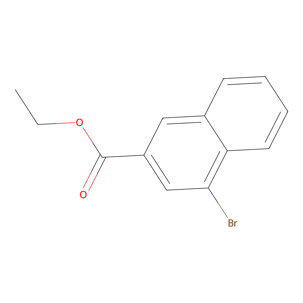 Ethyl 4-bromo-2-naphthoate molecular structure, CAS 1261624-11-6