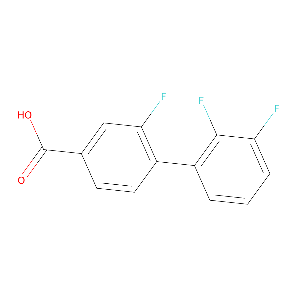 4-(2,3-Difluorophenyl)-3-fluorobenzoic acid molecular structure, CAS 1261625-13-1