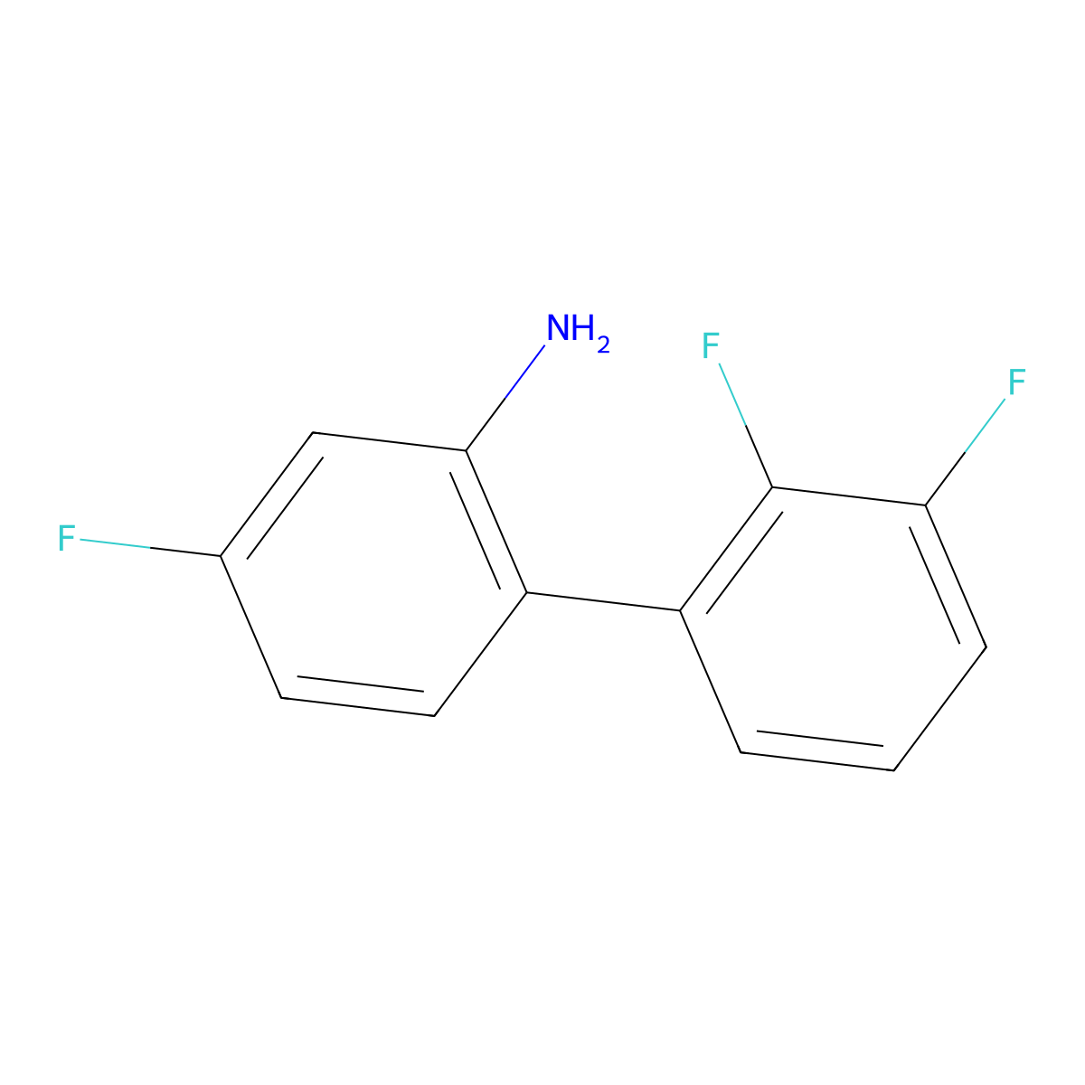 2',3',4-Trifluoro-[1,1'-biphenyl]-2-amine molecular structure, CAS 1261625-37-9