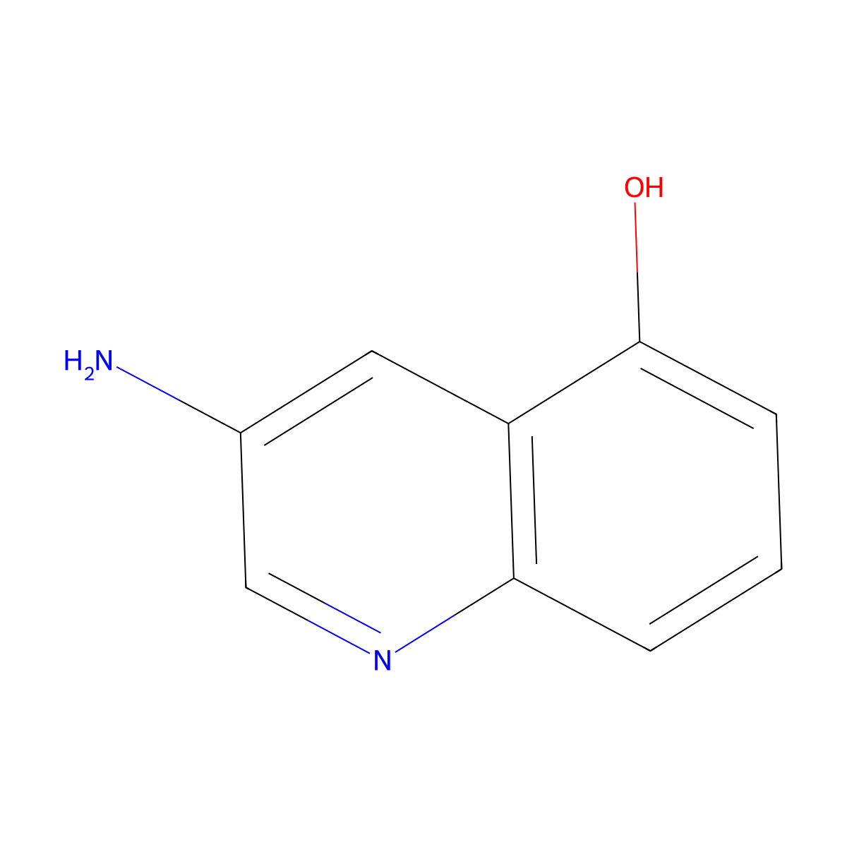 3-Aminoquinolin-5-OL molecular structure, CAS 1261625-77-7