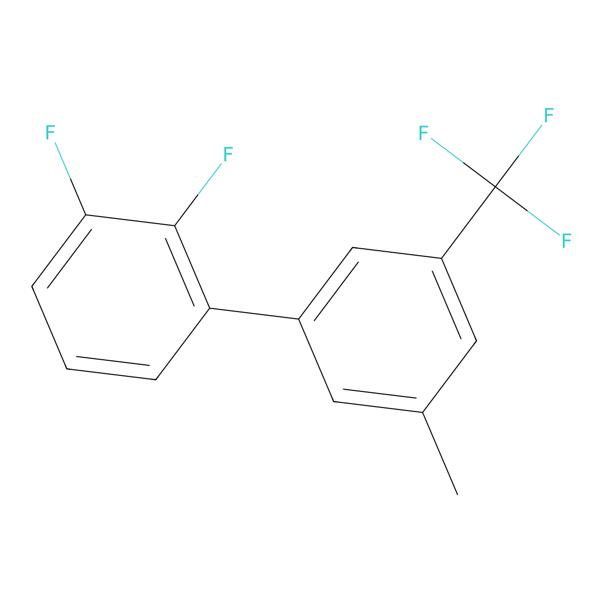 1,2-Difluoro-3-[3-methyl-5-(trifluoromethyl)phenyl]benzene molecular structure, CAS 1261625-83-5
