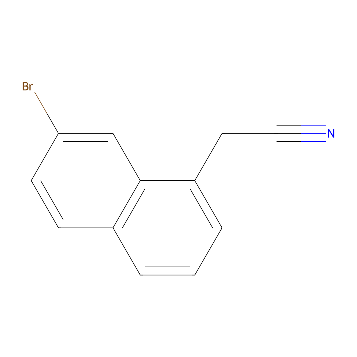 7-Bromo-2-naphthalenylacetonitrile molecular structure, CAS 1261625-95-9