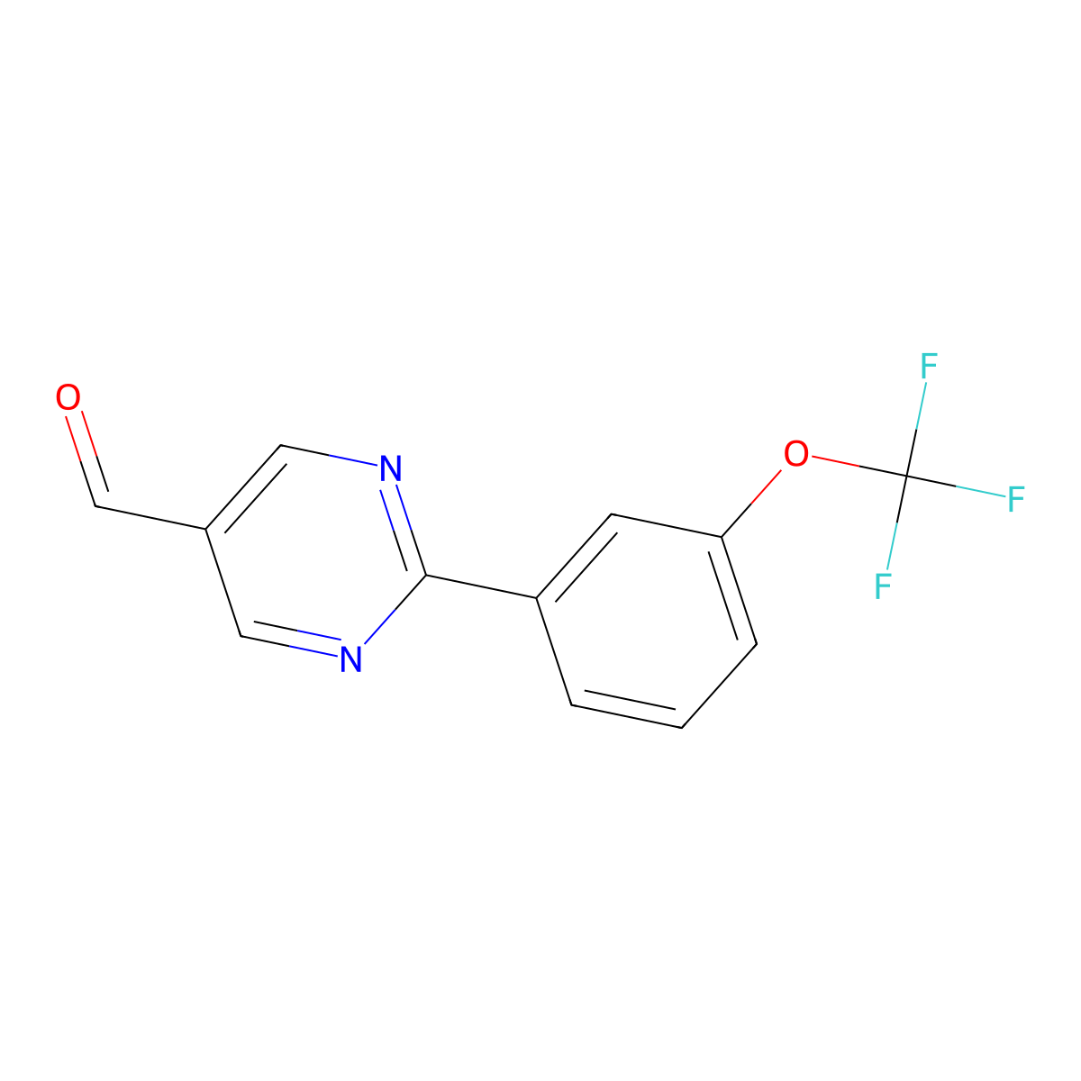 2-(3-(Trifluoromethoxy)phenyl)pyrimidine-5-carboxaldehyde molecular structure, CAS 1261626-37-2