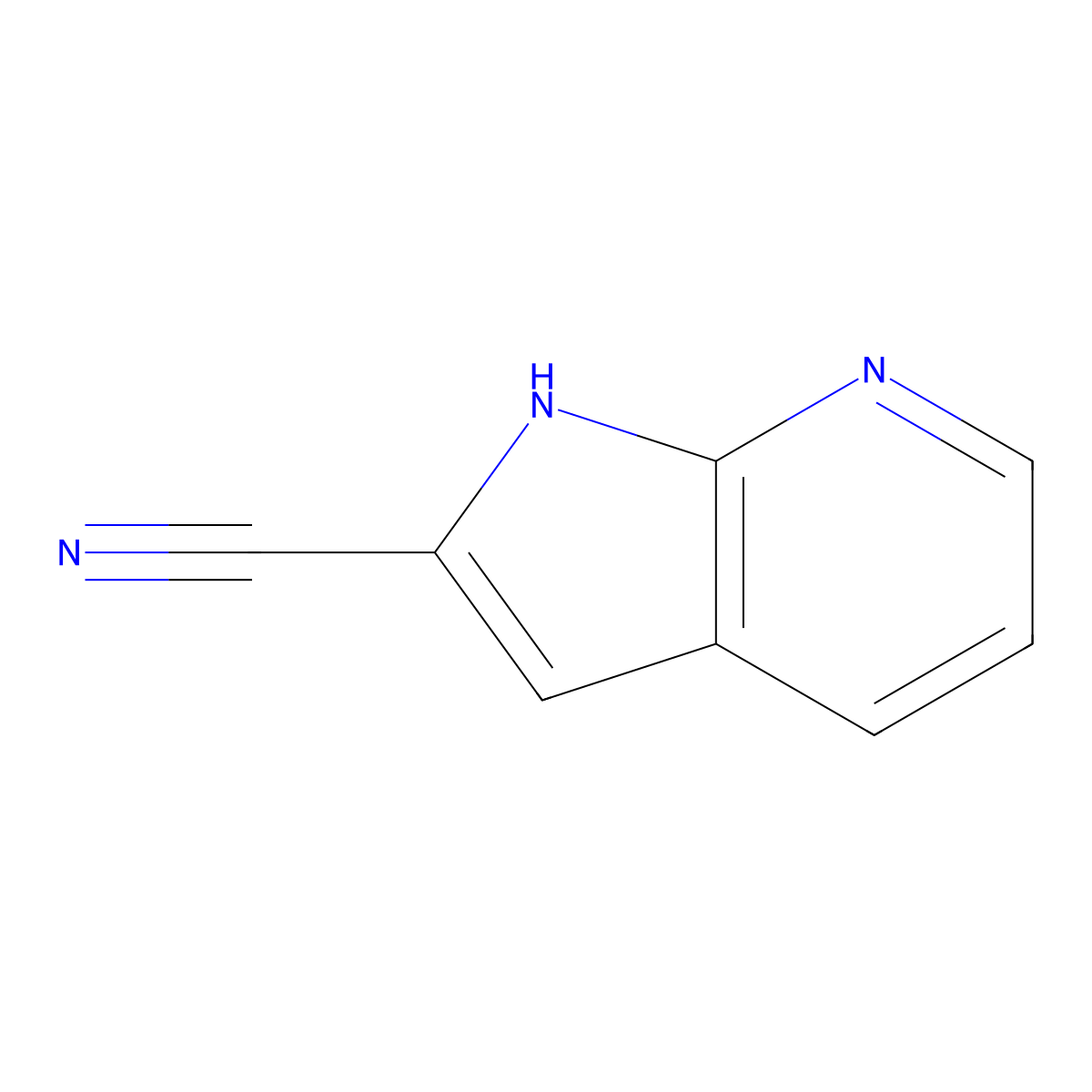 1H-pyrrolo[2,3-b]pyridine-2-carbonitrile molecular structure, CAS 1261627-31-9