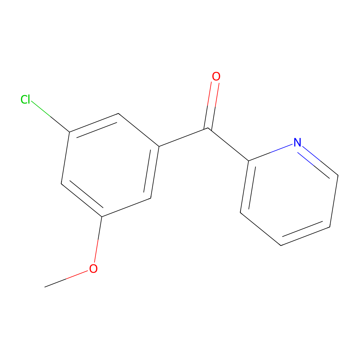 (3-Chloro-5-methoxyphenyl)-2-pyridinylmethanone molecular structure, CAS 1261628-08-3