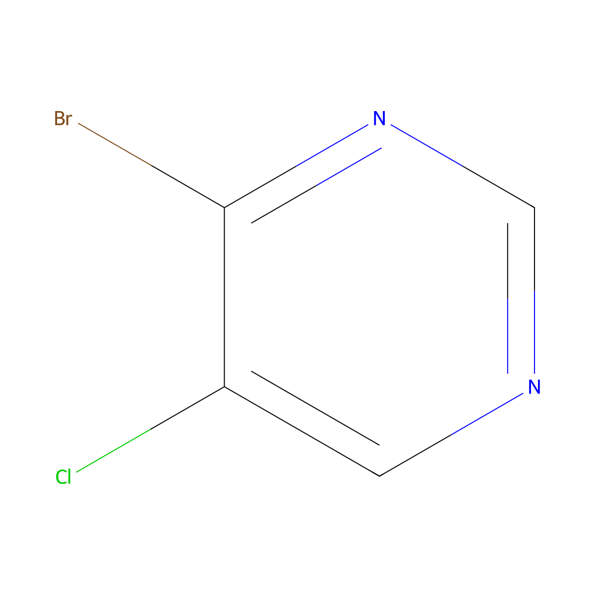 4-Bromo-5-chloropyrimidine molecular structure, CAS 1261628-82-3