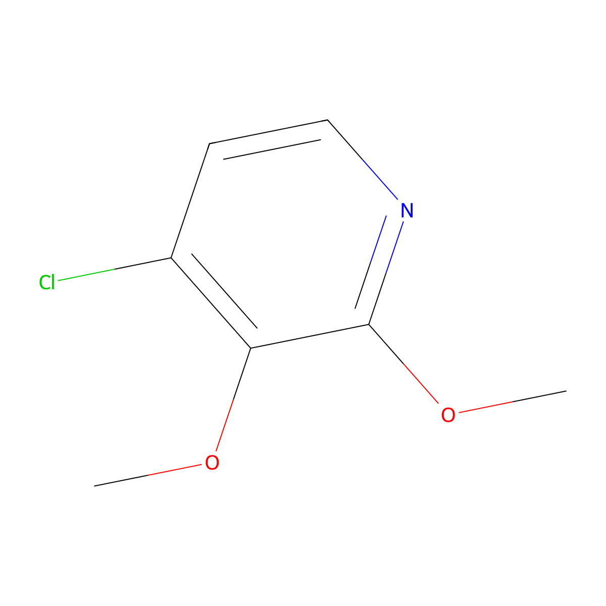 4-Chloro-2,3-dimethoxypyridine molecular structure, CAS 1261629-46-2