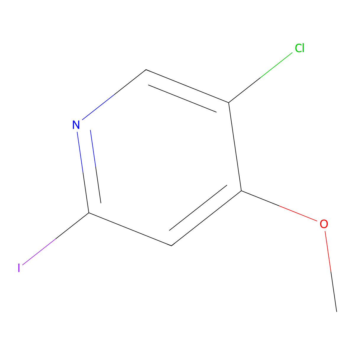 5-Chloro-2-iodo-4-methoxypyridine molecular structure, CAS 1261629-54-2