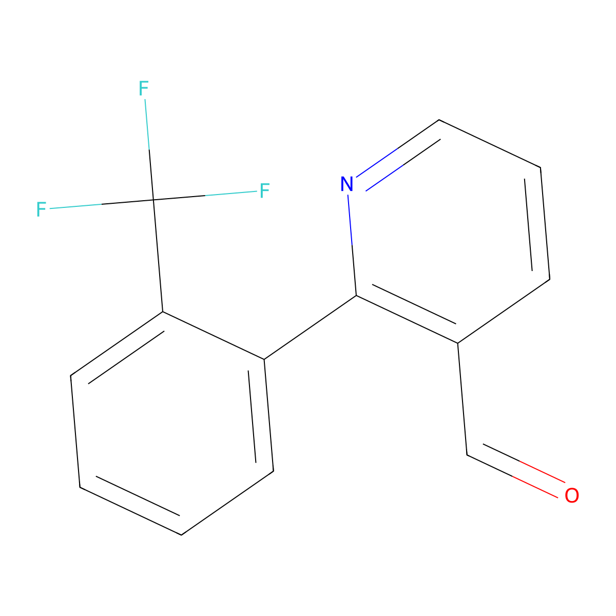 2-(2-(Trifluoromethyl)phenyl)nicotinaldehyde molecular structure, CAS 1261629-82-6