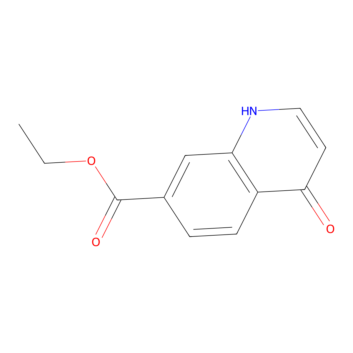 Ethyl 4-hydroxyquinoline-7-carboxylate molecular structure, CAS 1261629-96-2