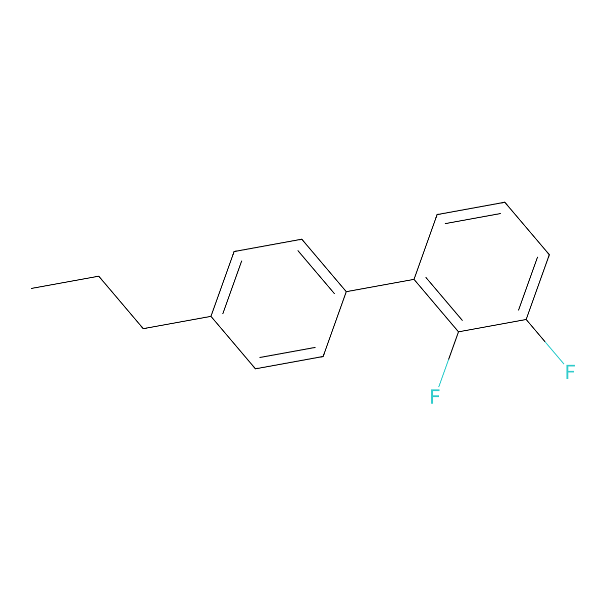2,3-Difluoro-4'-propyl-1,1'-Biphenyl molecular structure, CAS 126163-02-8