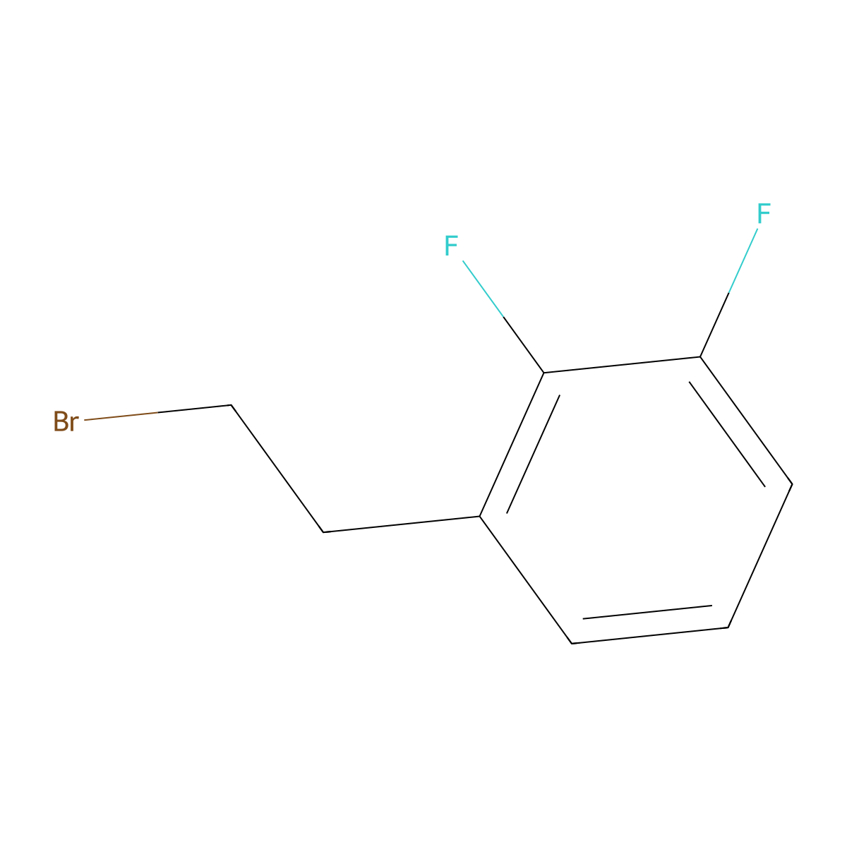 1-(2-Bromoethyl)-2,3-difluorobenzene molecular structure, CAS 126163-29-9