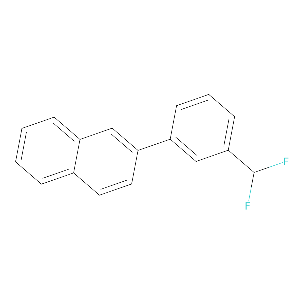 2-(3-(Difluoromethyl)phenyl)naphthalene molecular structure, CAS 1261630-06-1