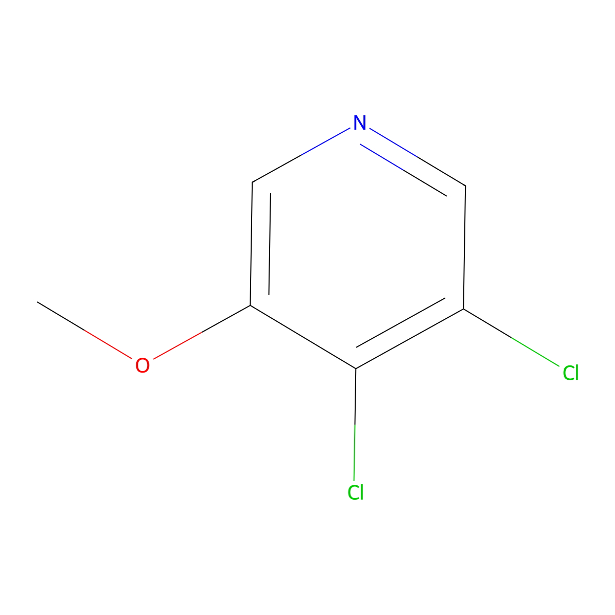 3,4-Dichloro-5-methoxypyridine molecular structure, CAS 1261630-09-4