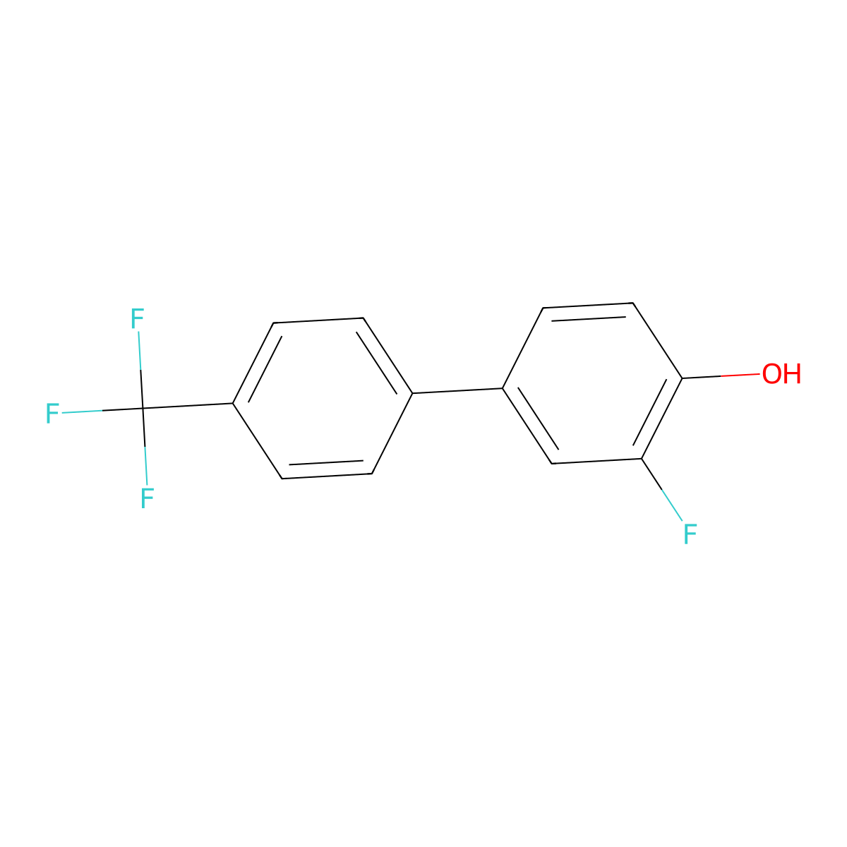 2-Fluoro-4-(4-trifluoromethylphenyl)phenol molecular structure, CAS 1261630-51-6
