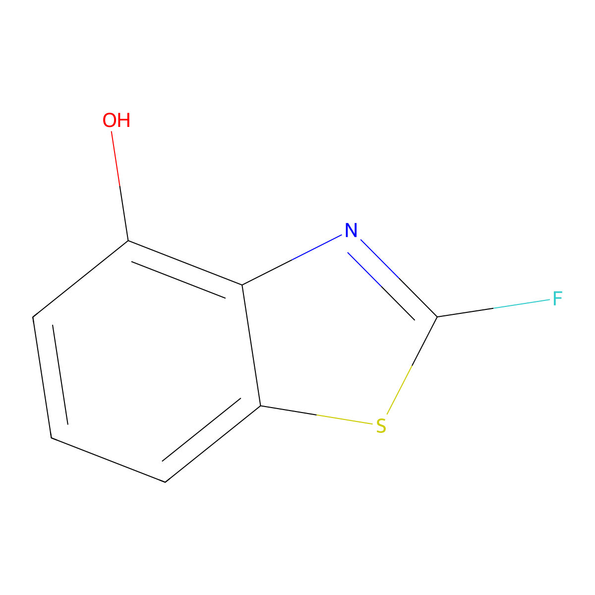 2-Fluorobenzo[d]thiazol-4-ol molecular structure, CAS 1261630-58-3