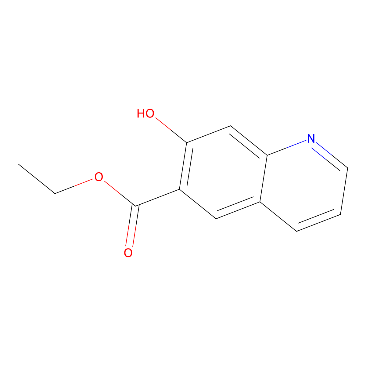 Ethyl 7-Hydroxyquinoline-6-carboxylate molecular structure, CAS 1261631-01-9