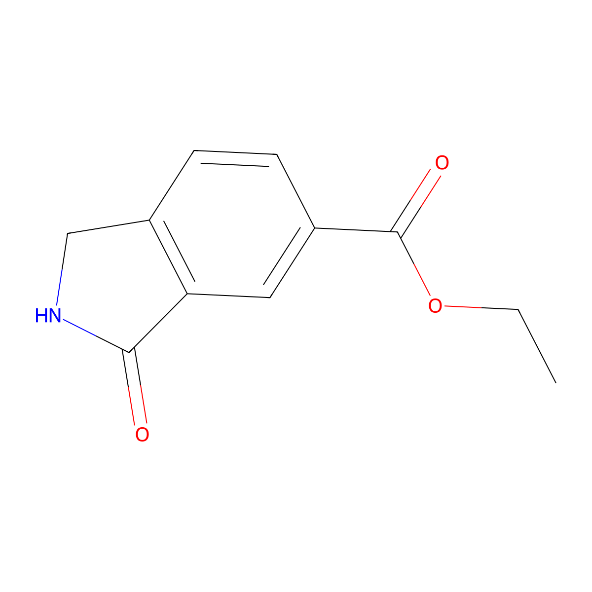 Ethyl 3-oxoisoindoline-5-carboxylate molecular structure, CAS 1261631-07-5
