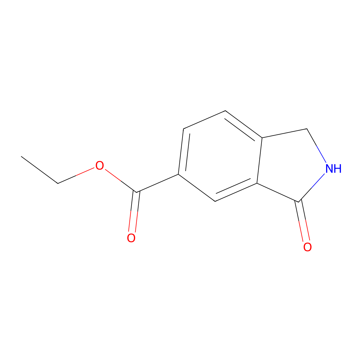 Ethyl 3-oxoisoindoline-5-carboxylate molecular structure, CAS 1261631-07-5