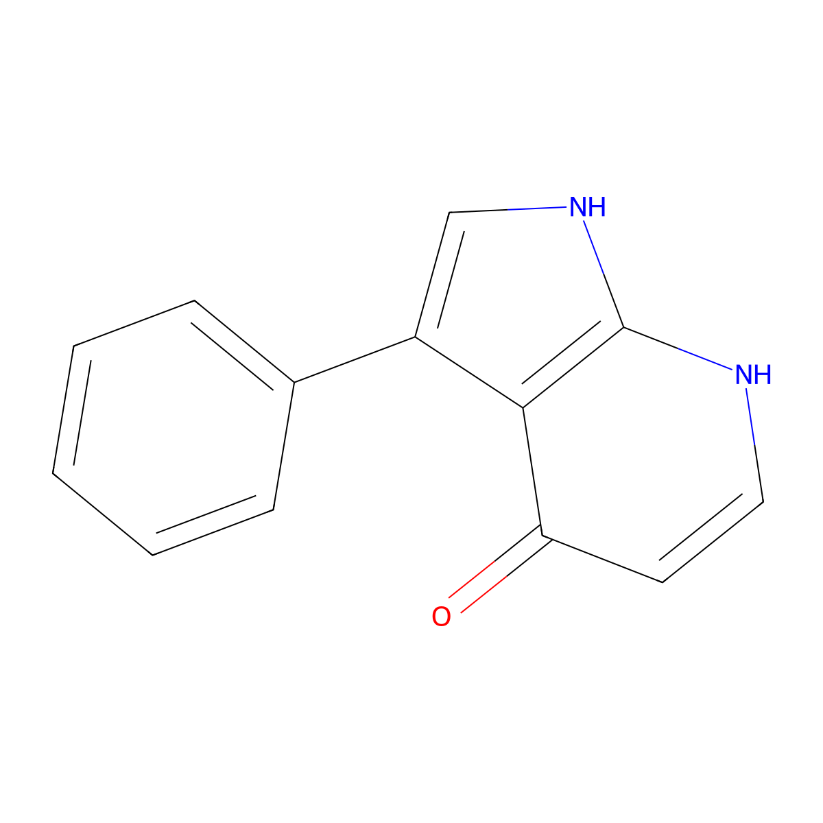 4-Hydroxy-3-phenyl-1H-pyrrolo[2,3-b]pyridine molecular structure, CAS 1261631-45-1