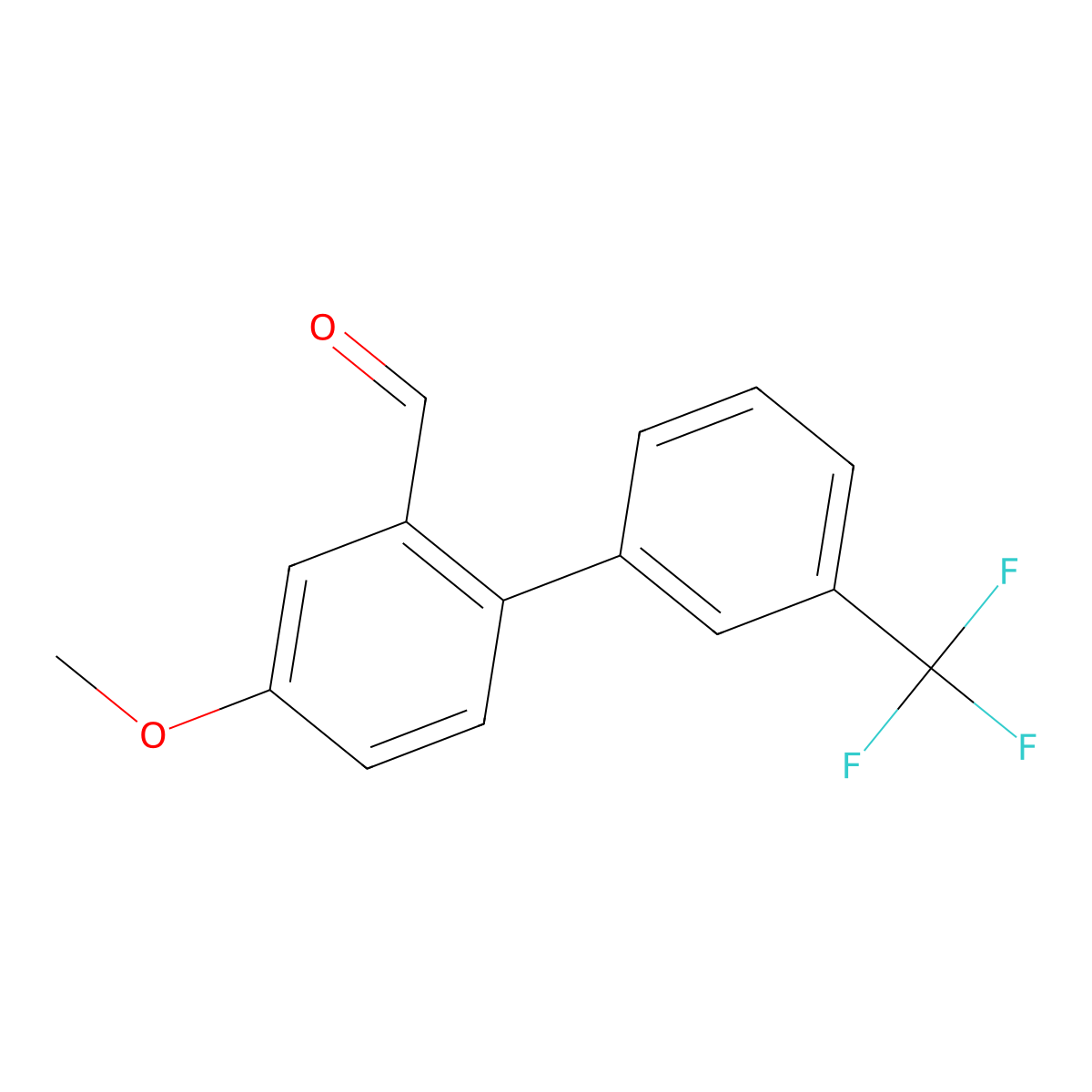 5-Methoxy-2-[3-(trifluoromethyl)phenyl]benzaldehyde molecular structure, CAS 1261631-96-2