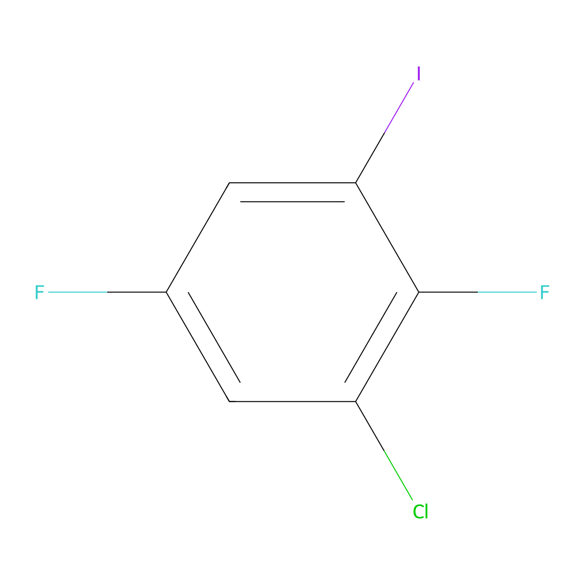 1-Chloro-2,5-difluoro-3-iodobenzene molecular structure, CAS 1261632-15-8
