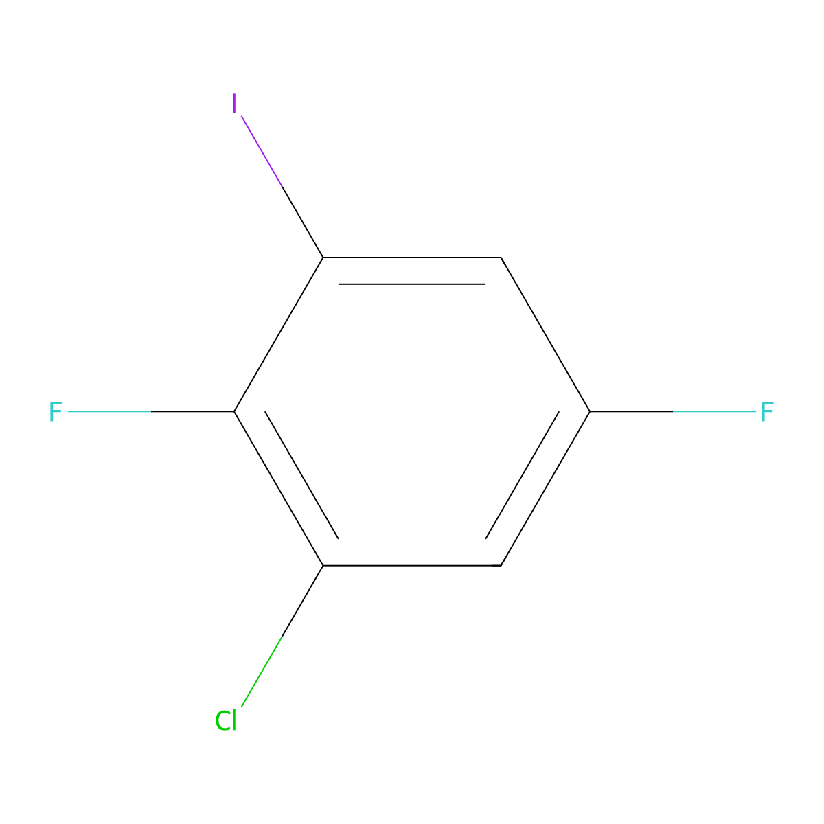 1-Chloro-2,5-difluoro-3-iodobenzene molecular structure, CAS 1261632-15-8