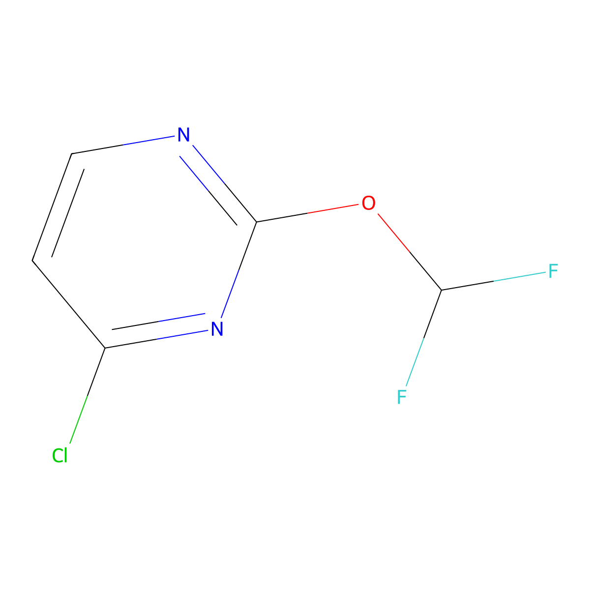 4-Chloro-2-(difluoromethoxy)pyrimidine molecular structure, CAS 1261632-49-8