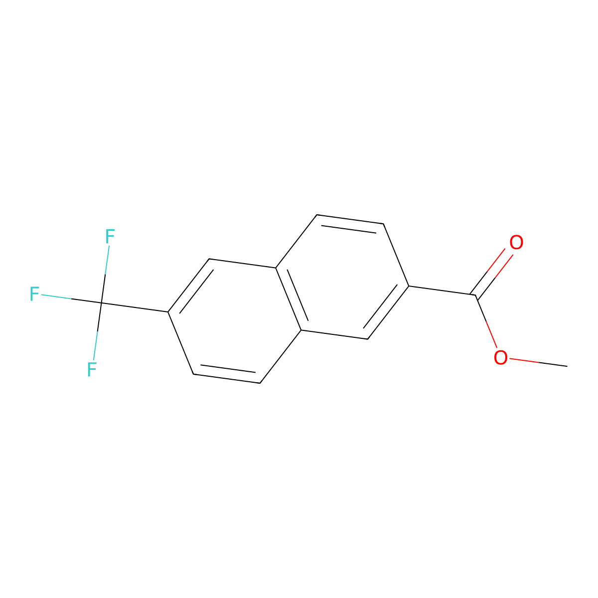 Methyl 6-(trifluoromethyl)-2-naphthoate molecular structure, CAS 1261632-54-5