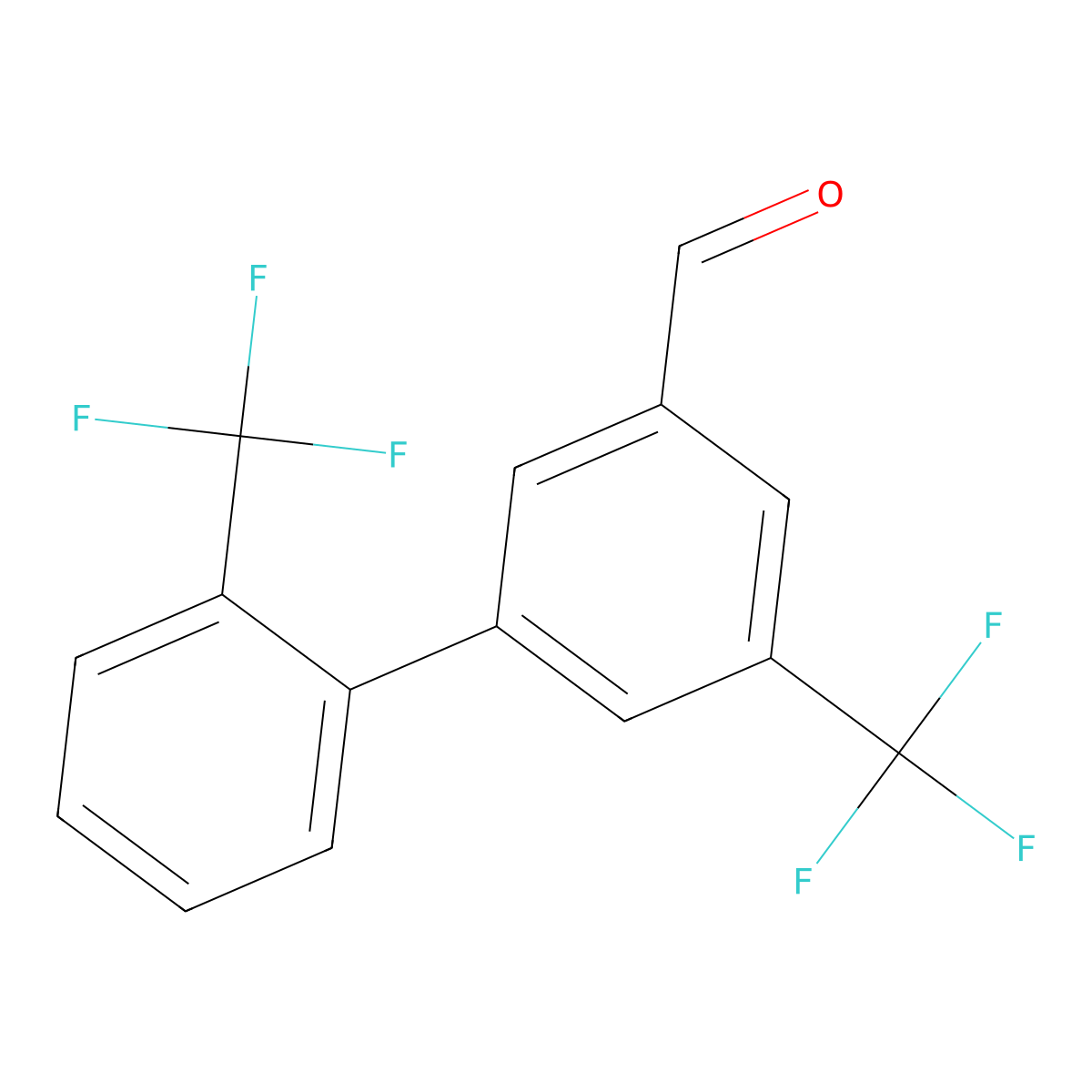 2',5-Bis(trifluoromethyl)-[1,1'-biphenyl]-3-carbaldehyde molecular structure, CAS 1261632-59-0