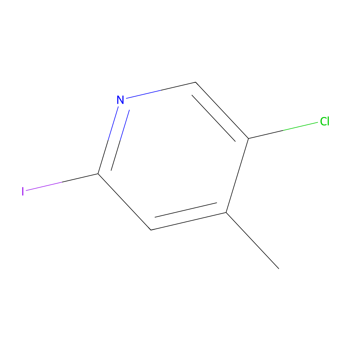5-Chloro-2-iodo-4-methylpyridine molecular structure, CAS 1261632-74-9