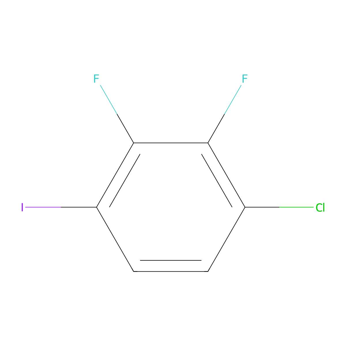 1-Chloro-2,3-difluoro-4-iodobenzene molecular structure, CAS 1261634-32-5
