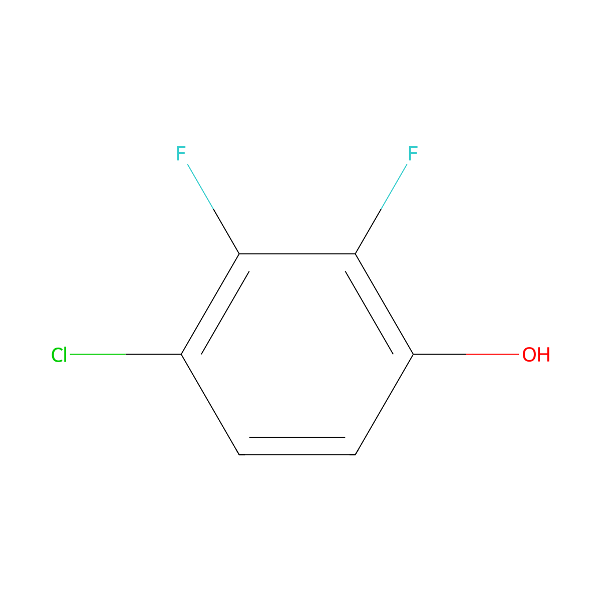 4-Chloro-2,3-difluorophenol molecular structure, CAS 1261634-63-2