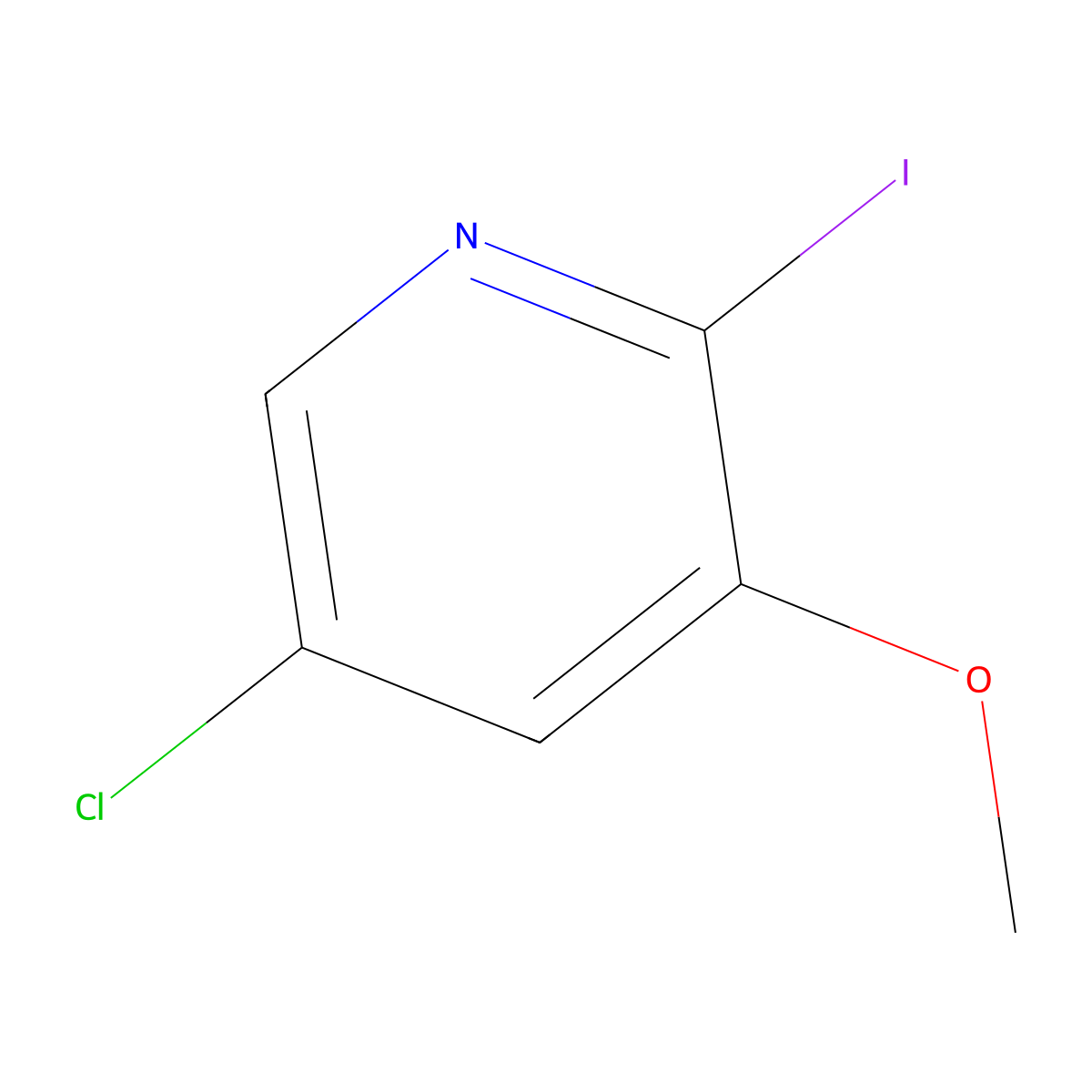 5-Chloro-2-iodo-3-methoxypyridine molecular structure, CAS 1261634-88-1