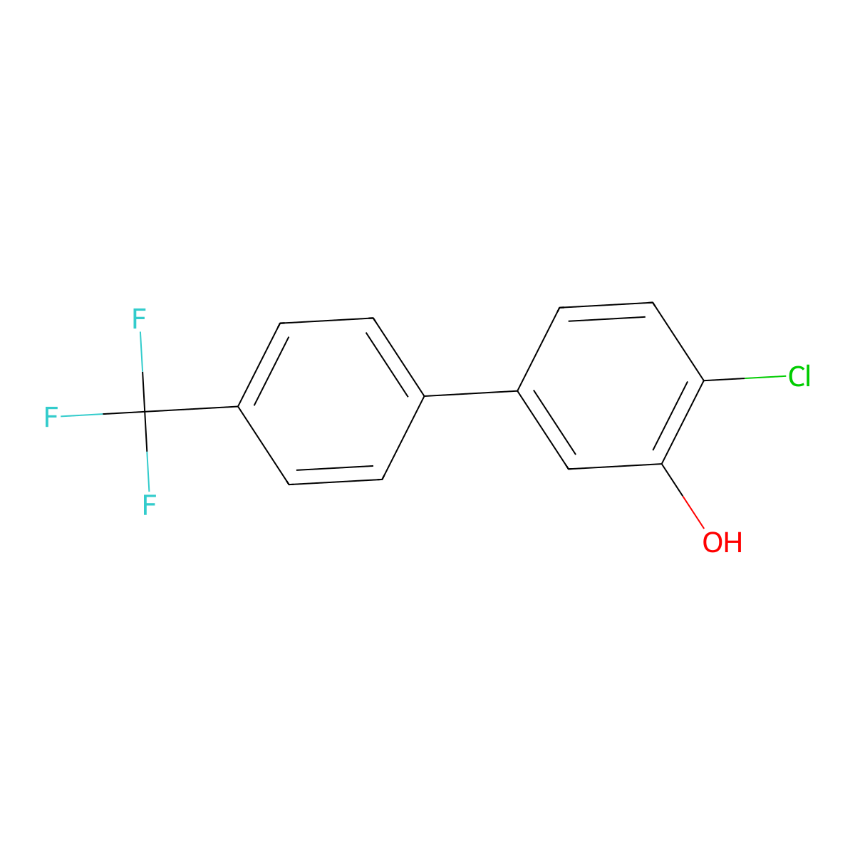 4-Chloro-4'-(trifluoromethyl)[1,1'-biphenyl]-3-ol molecular structure, CAS 1261635-58-8