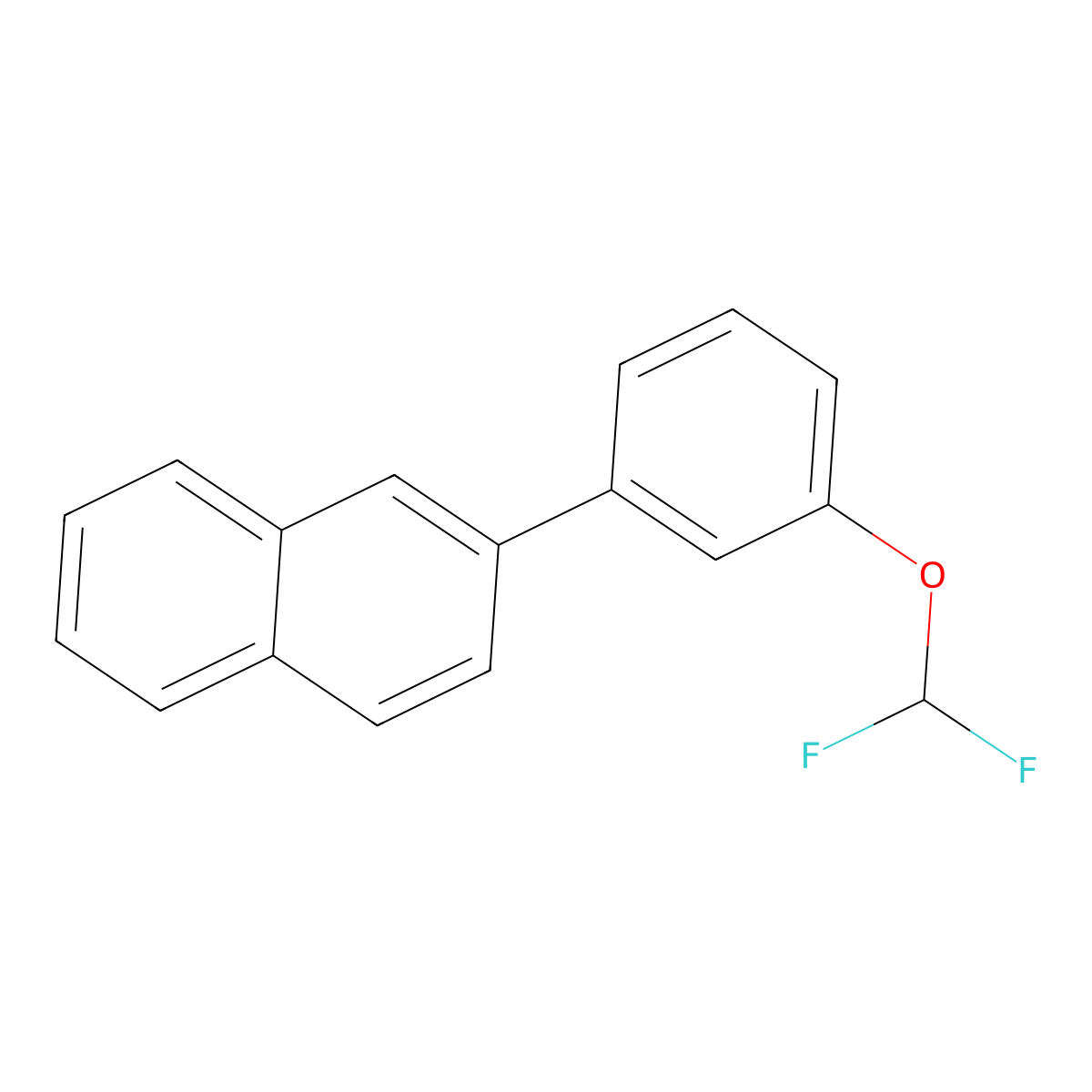 2-(3-(Difluoromethoxy)phenyl)naphthalene molecular structure, CAS 1261636-42-3