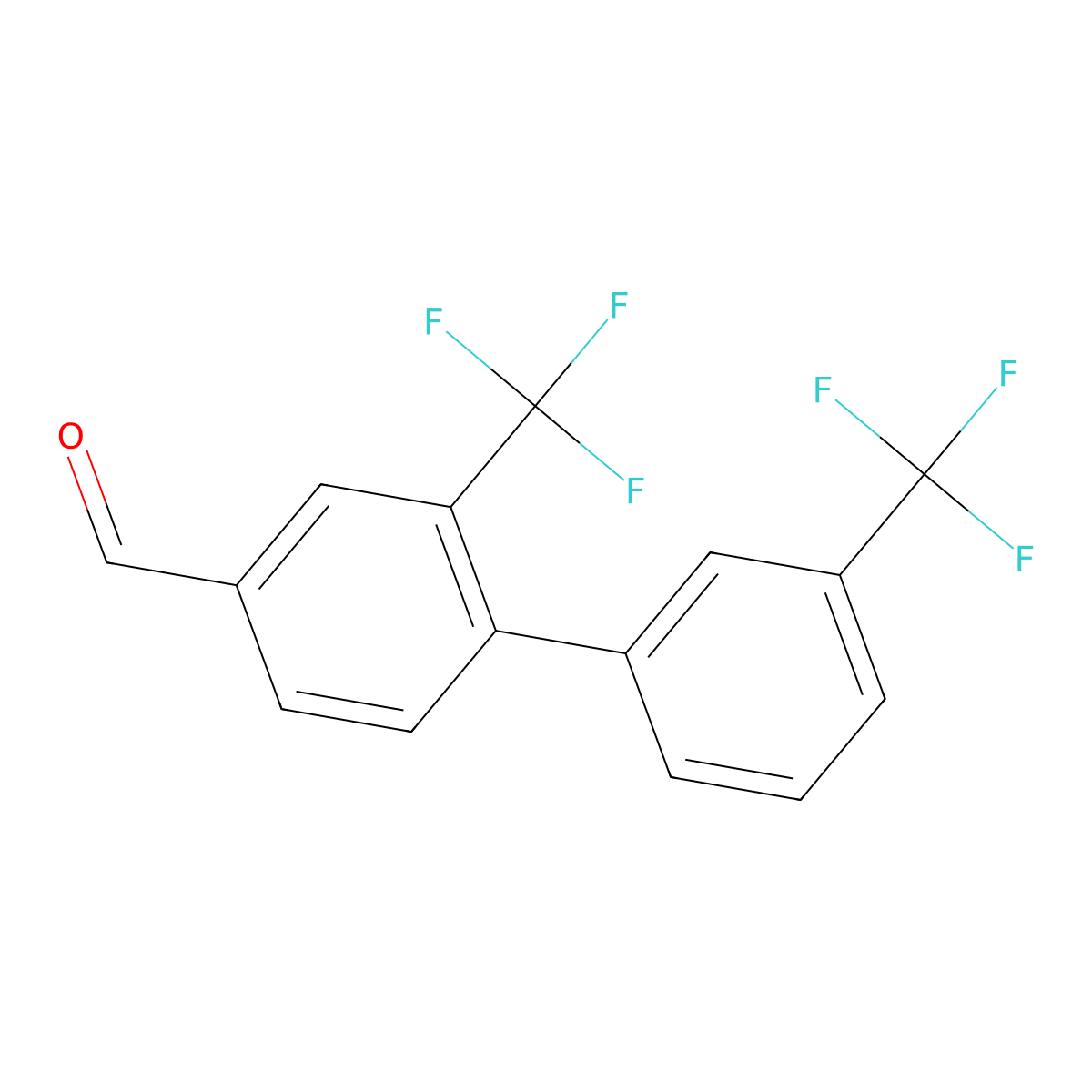 2,3'-Bis(trifluoromethyl)-[1,1'-biphenyl]-4-carbaldehyde molecular structure, CAS 1261637-89-1