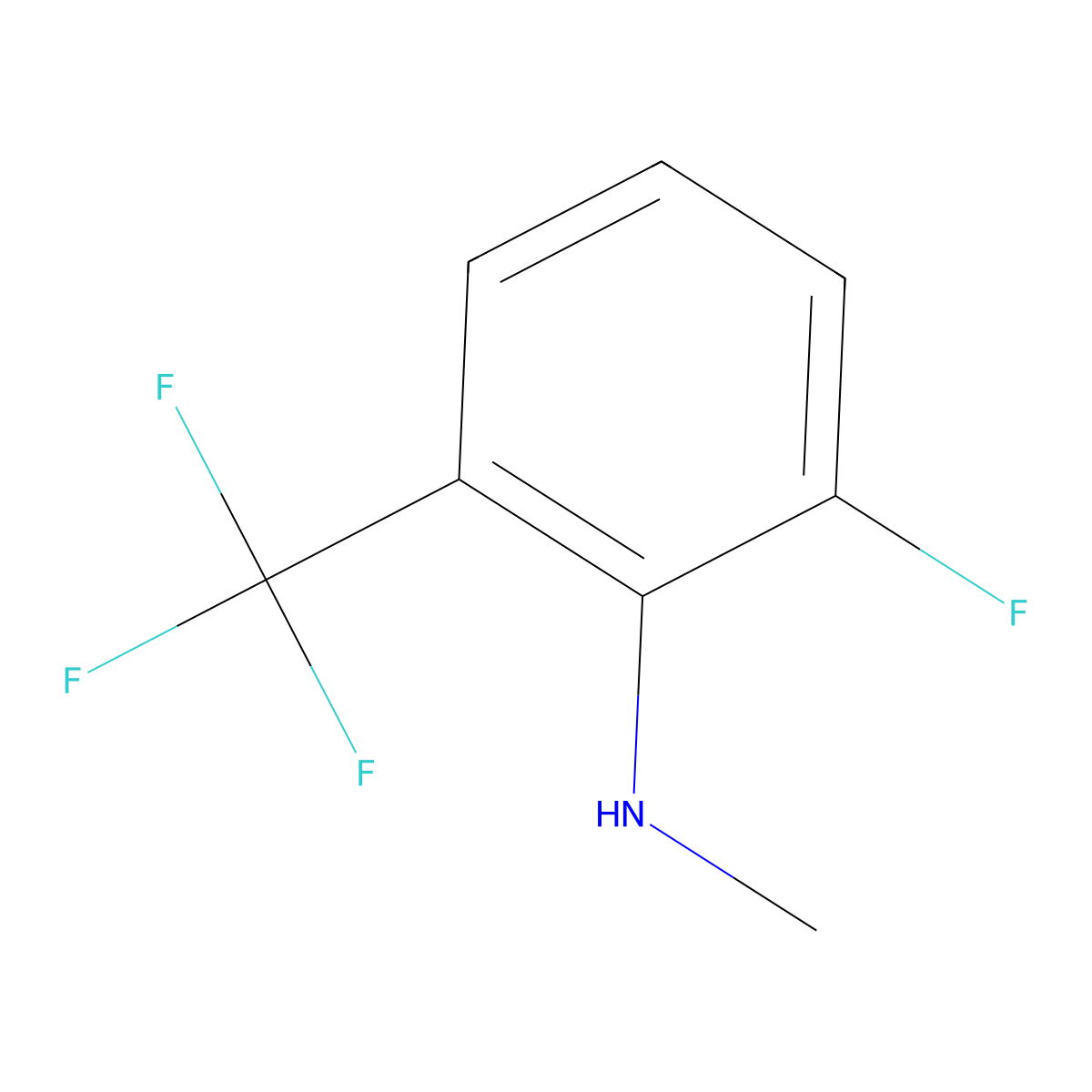 2-fluoro-N-methyl-6-(trifluoromethyl)aniline molecular structure, CAS 1261638-69-0