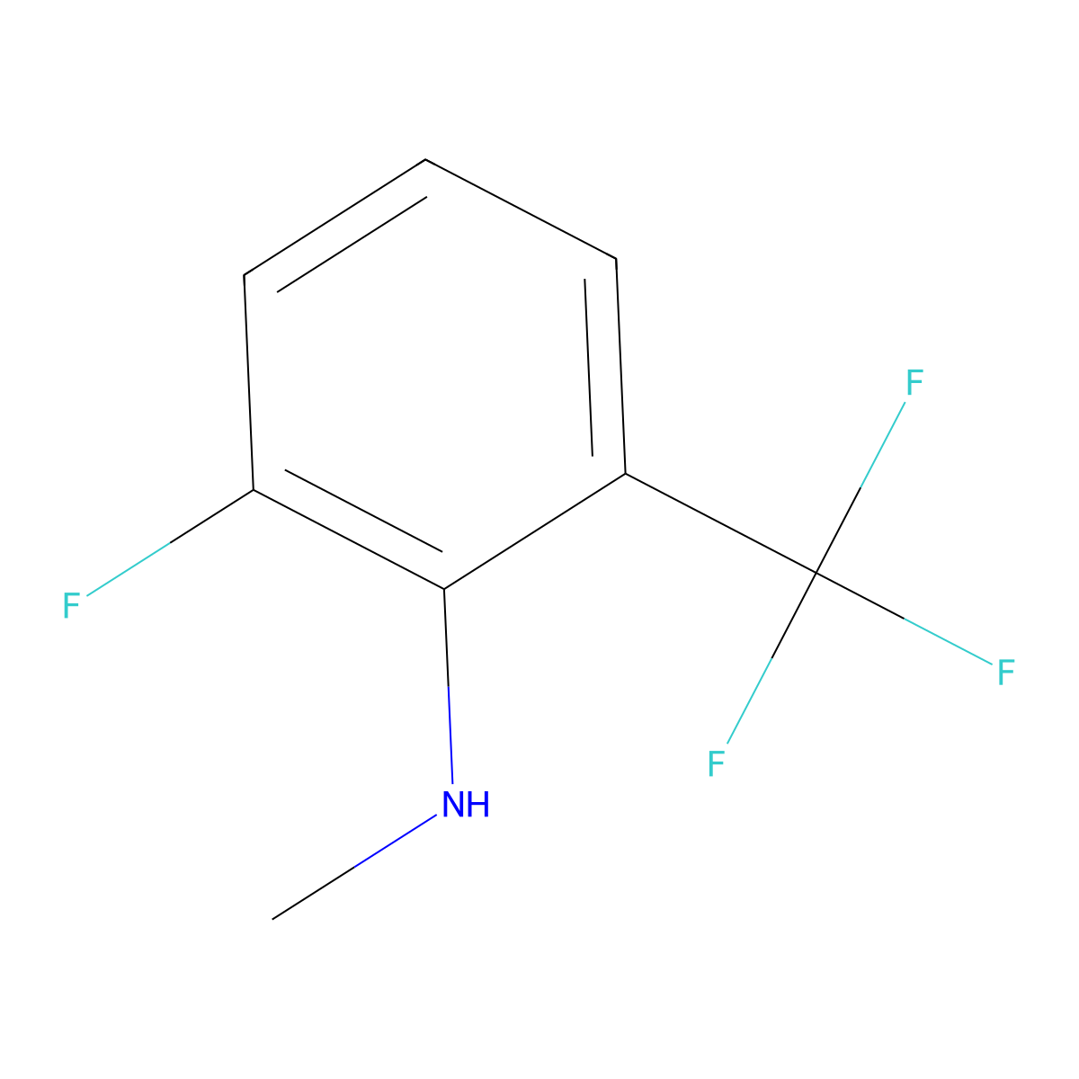 2-fluoro-N-methyl-6-(trifluoromethyl)aniline molecular structure, CAS 1261638-69-0