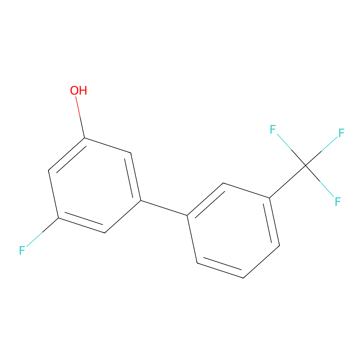 3-Fluoro-5-(3-trifluoromethylphenyl)phenol molecular structure, CAS 1261639-19-3