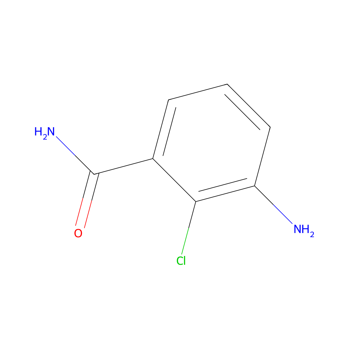 3-Amino-2-chlorobenzamide molecular structure, CAS 1261640-17-8