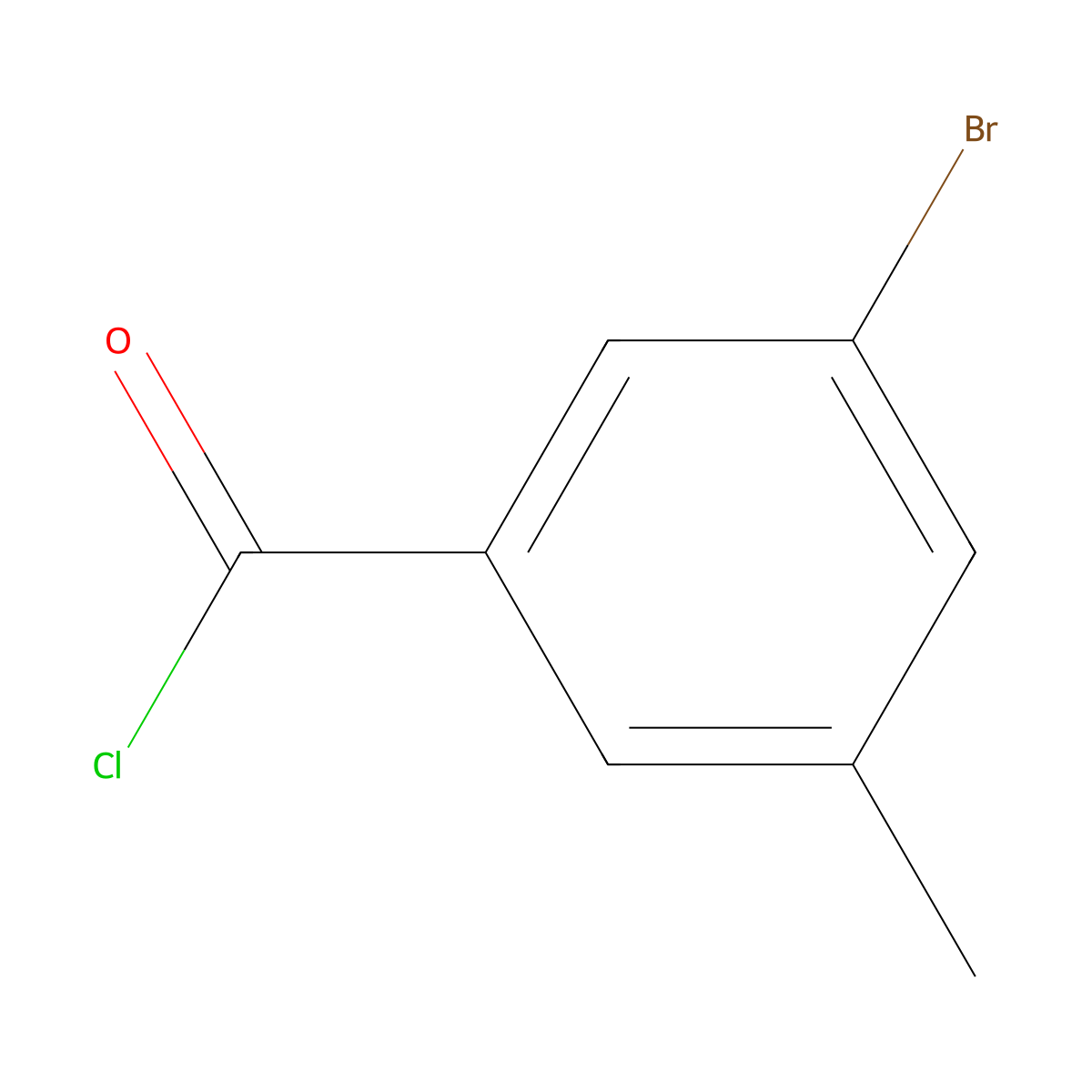 3-Bromo-5-methylbenzoyl chloride molecular structure, CAS 1261642-58-3