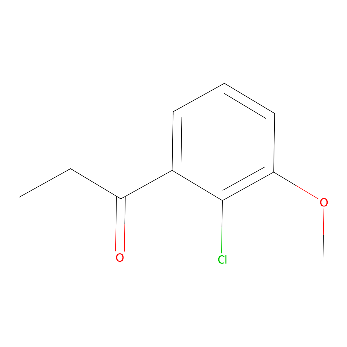 1-Propanone, 1-(2-chloro-3-methoxyphenyl)- molecular structure, CAS 1261642-66-3