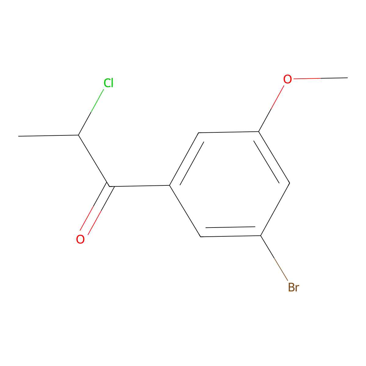 1-(3-Bromo-5-methoxyphenyl)-2-chloropropan-1-one molecular structure, CAS 1261643-13-3