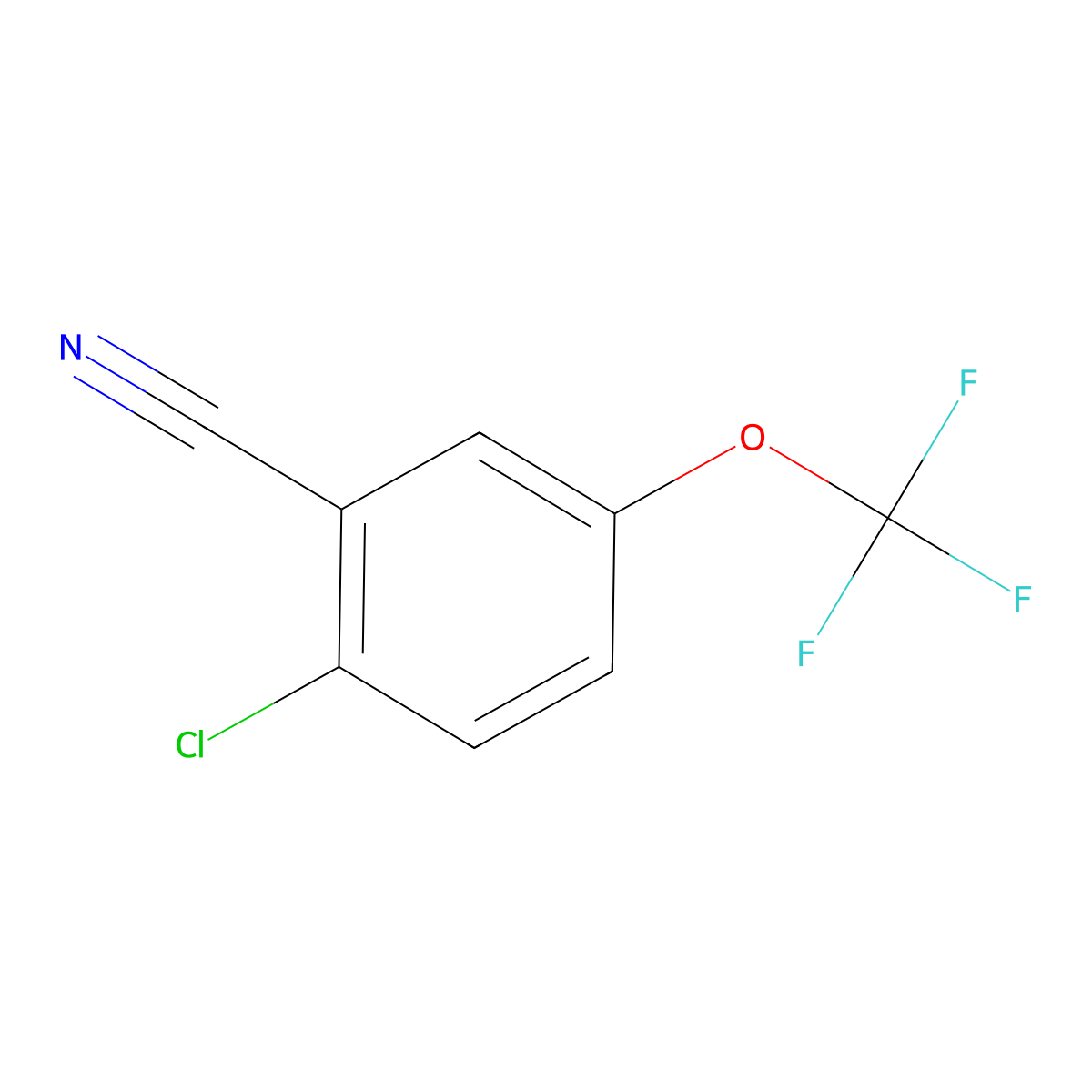 2-Chloro-5-(trifluoromethoxy)benzonitrile molecular structure, CAS 1261644-07-8
