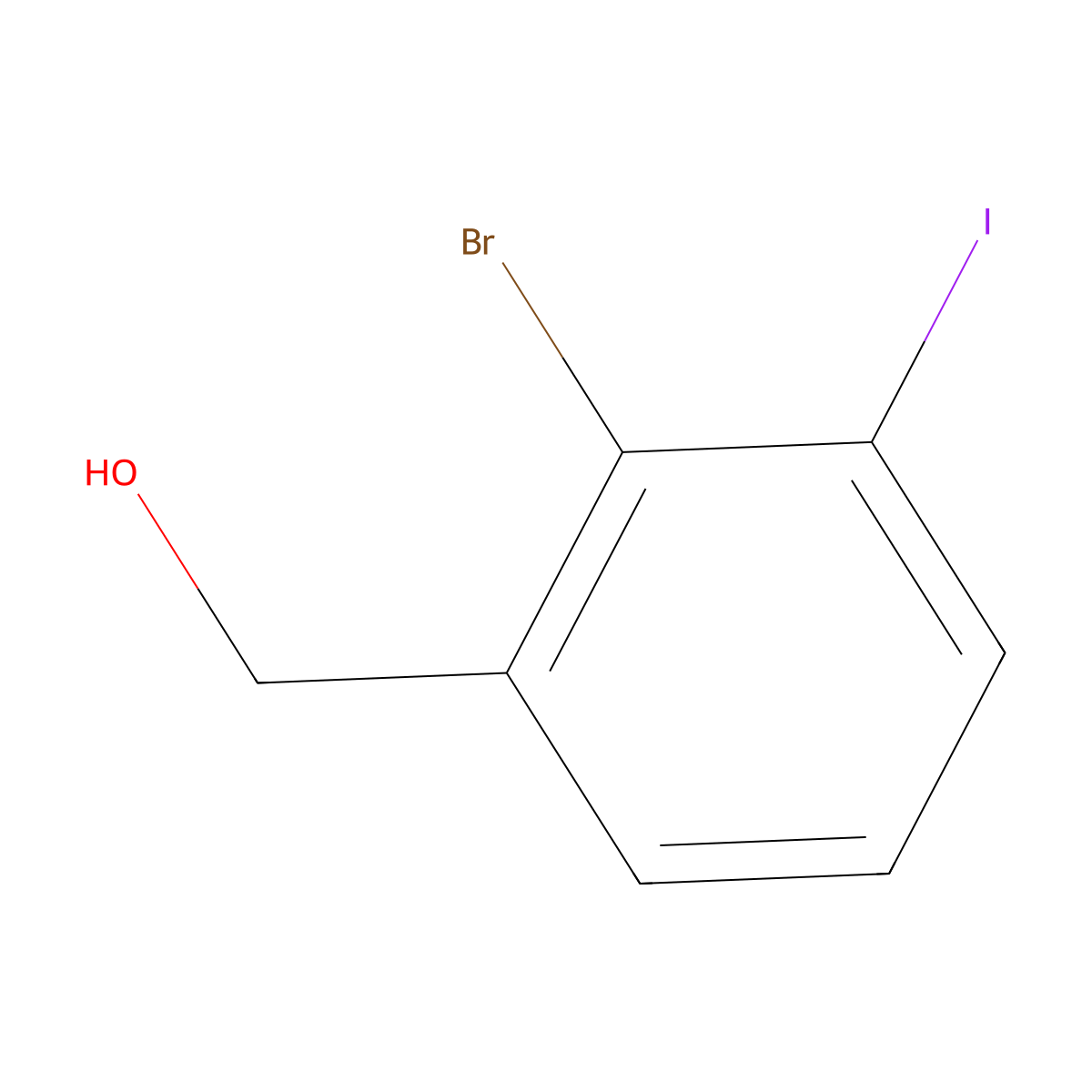 (2-Bromo-3-iodophenyl)methanol molecular structure, CAS 1261644-21-6