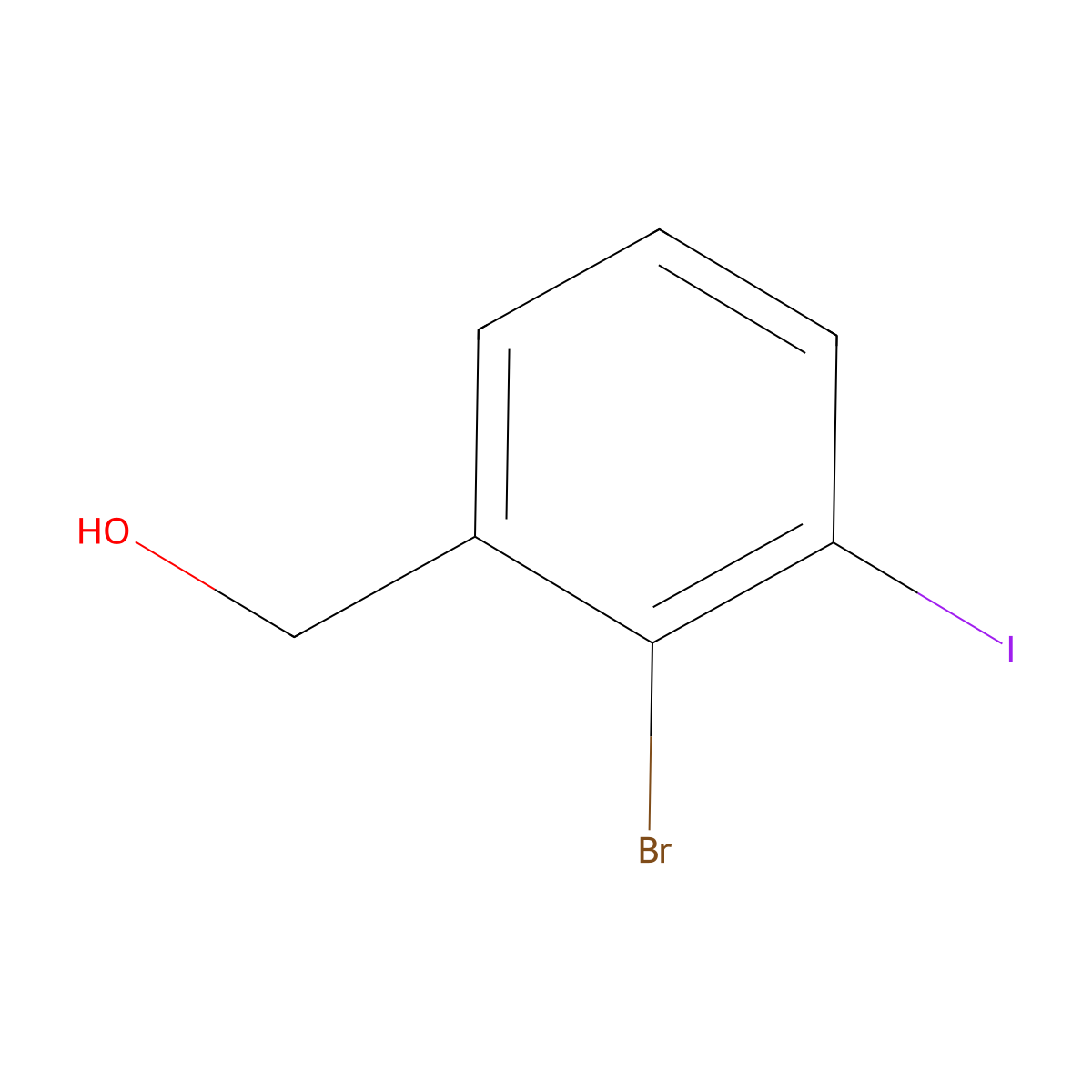 (2-Bromo-3-iodophenyl)methanol molecular structure, CAS 1261644-21-6